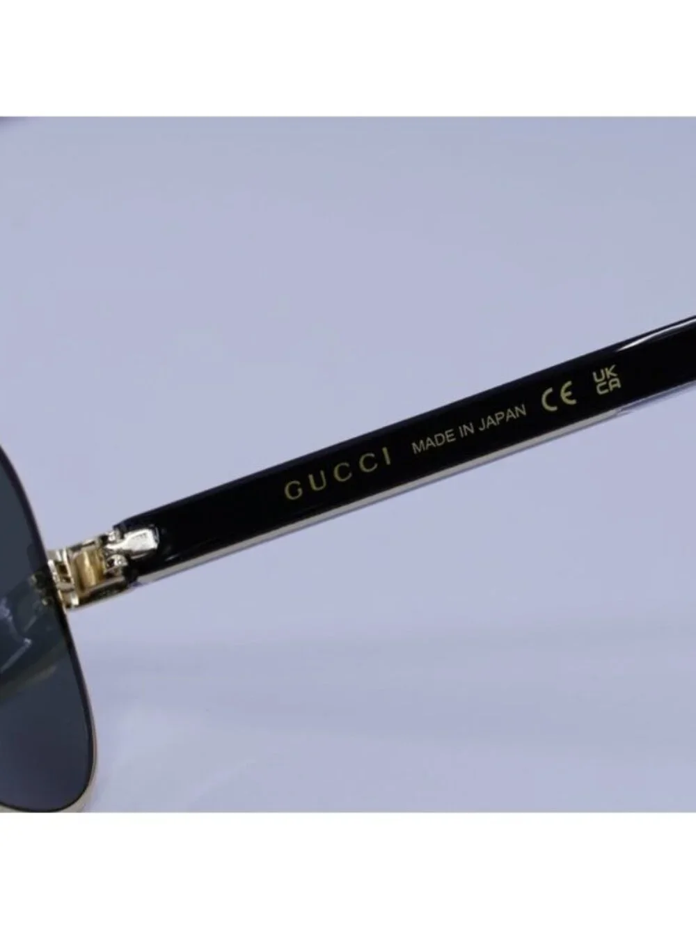 Gucci GG0528S 006 Sunglasses Gold Aviator Frame, Grey Lenses